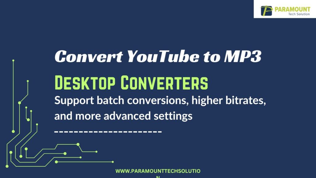 Desktop Converters provide Reliable and Feature-Rich control over the conversion process.